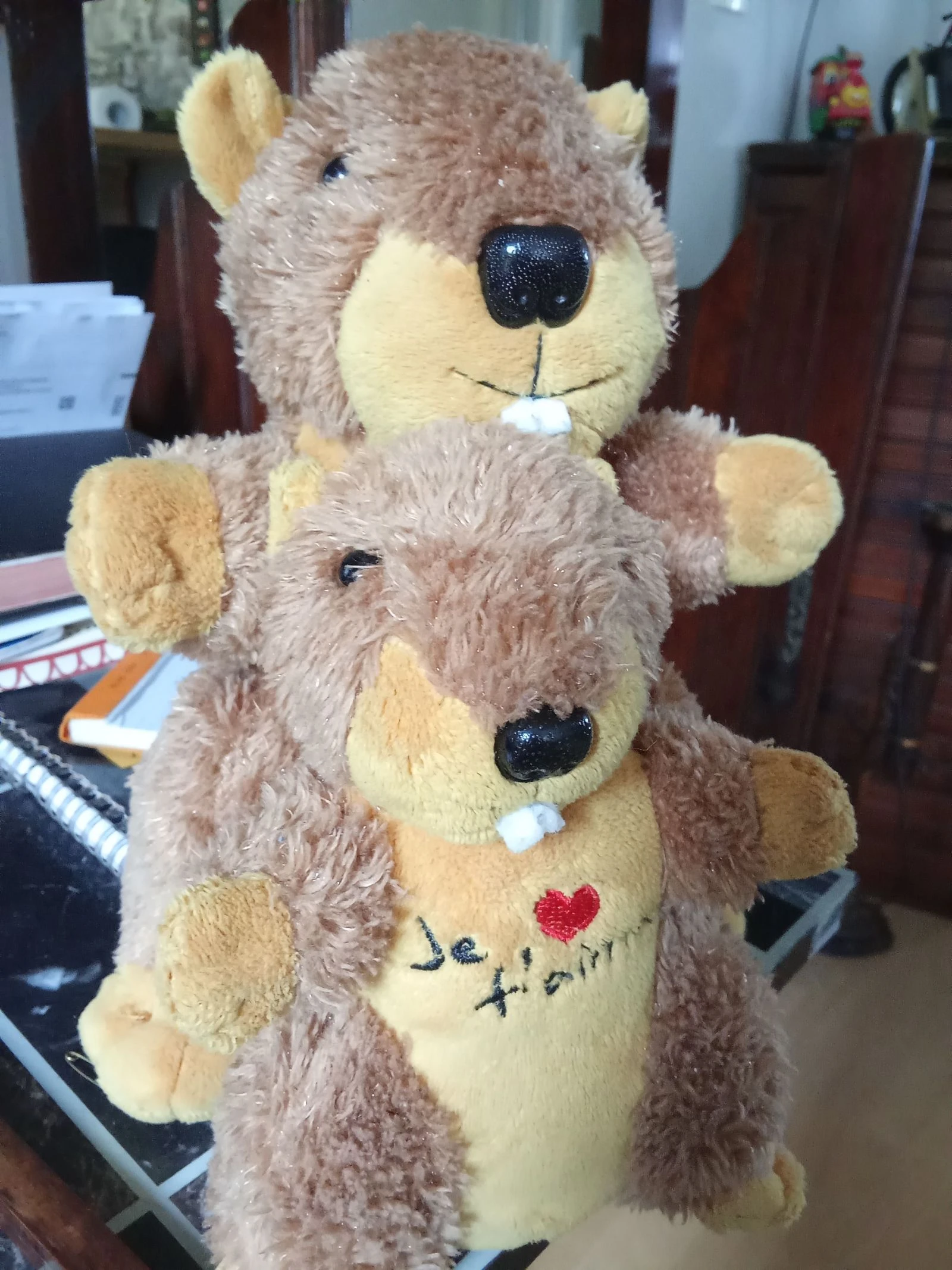 peluche Famille castor 